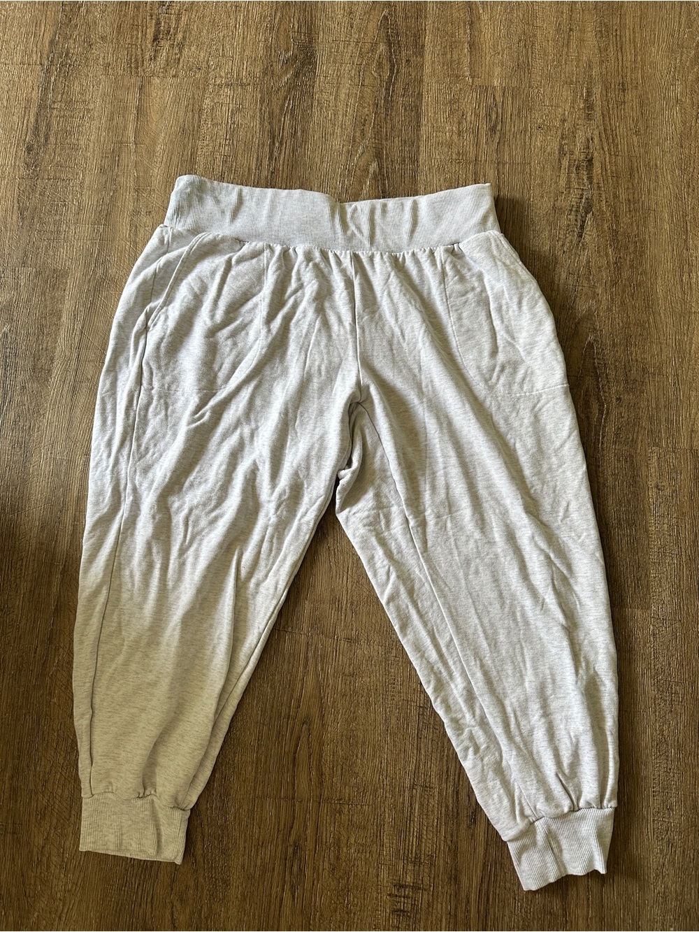 Nike White/ Light Gray Plus Size Women's 1X Dri-Fit Sweatpants Joggers